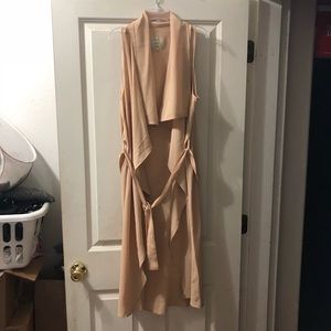 Duster vest with waterfall neckline NWOT